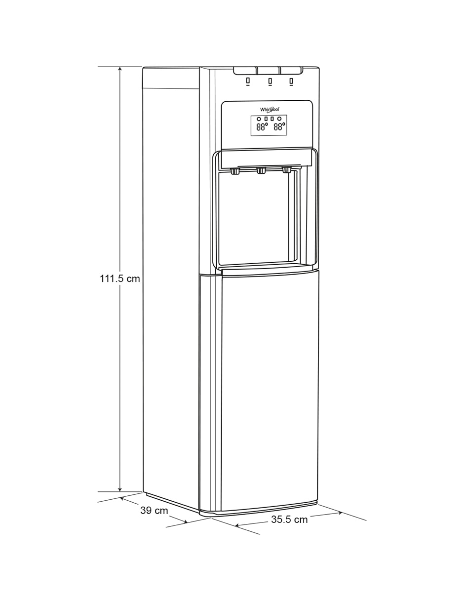Dispensador de agua eléctrico Whirlpool WK5915BD
