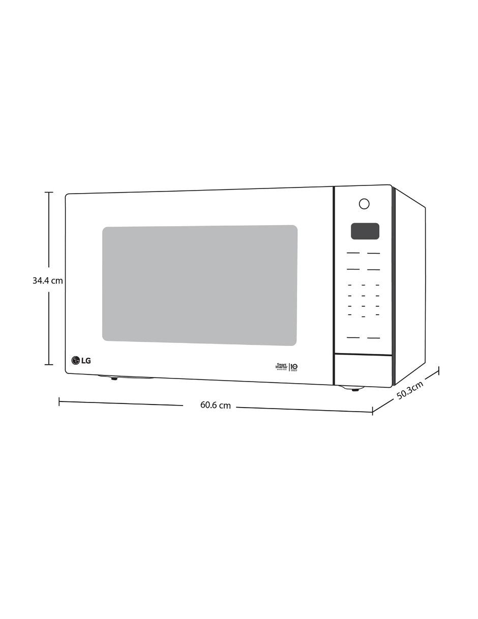 Horno de microondas convencional LG modelo MS2096JSS