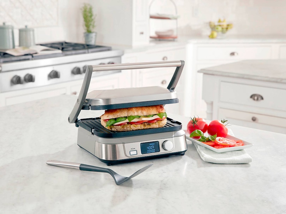 Parrilla eléctrica Cuisinart GRIDDLER GR-5BES de acero inoxidable