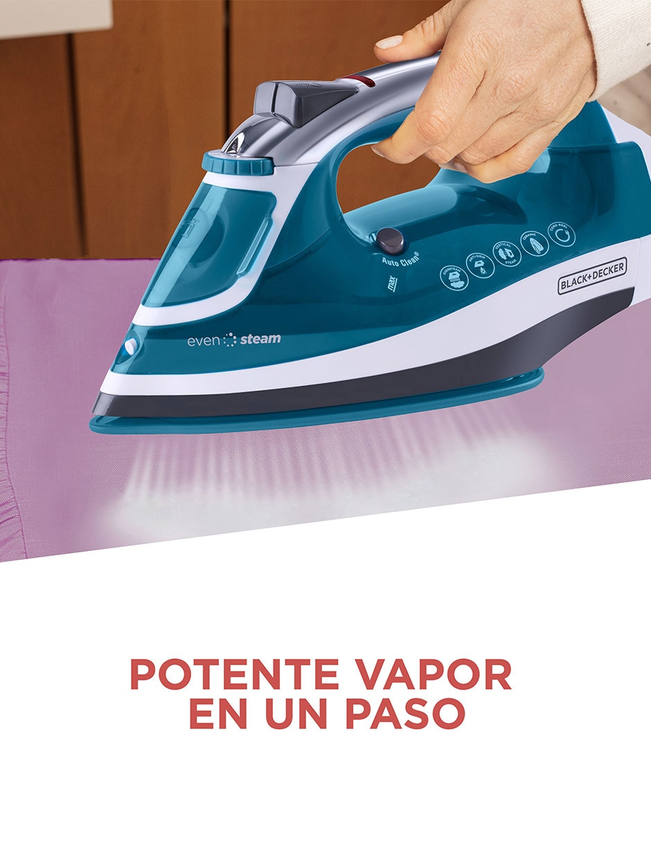 Plancha Black + Decker even steam ICR1924 suela cerámica