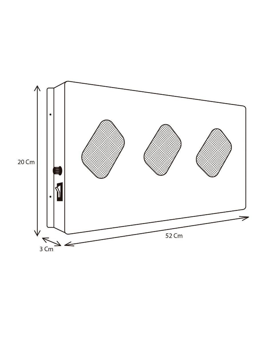 Calefactor de pared eléctrico de 127 V