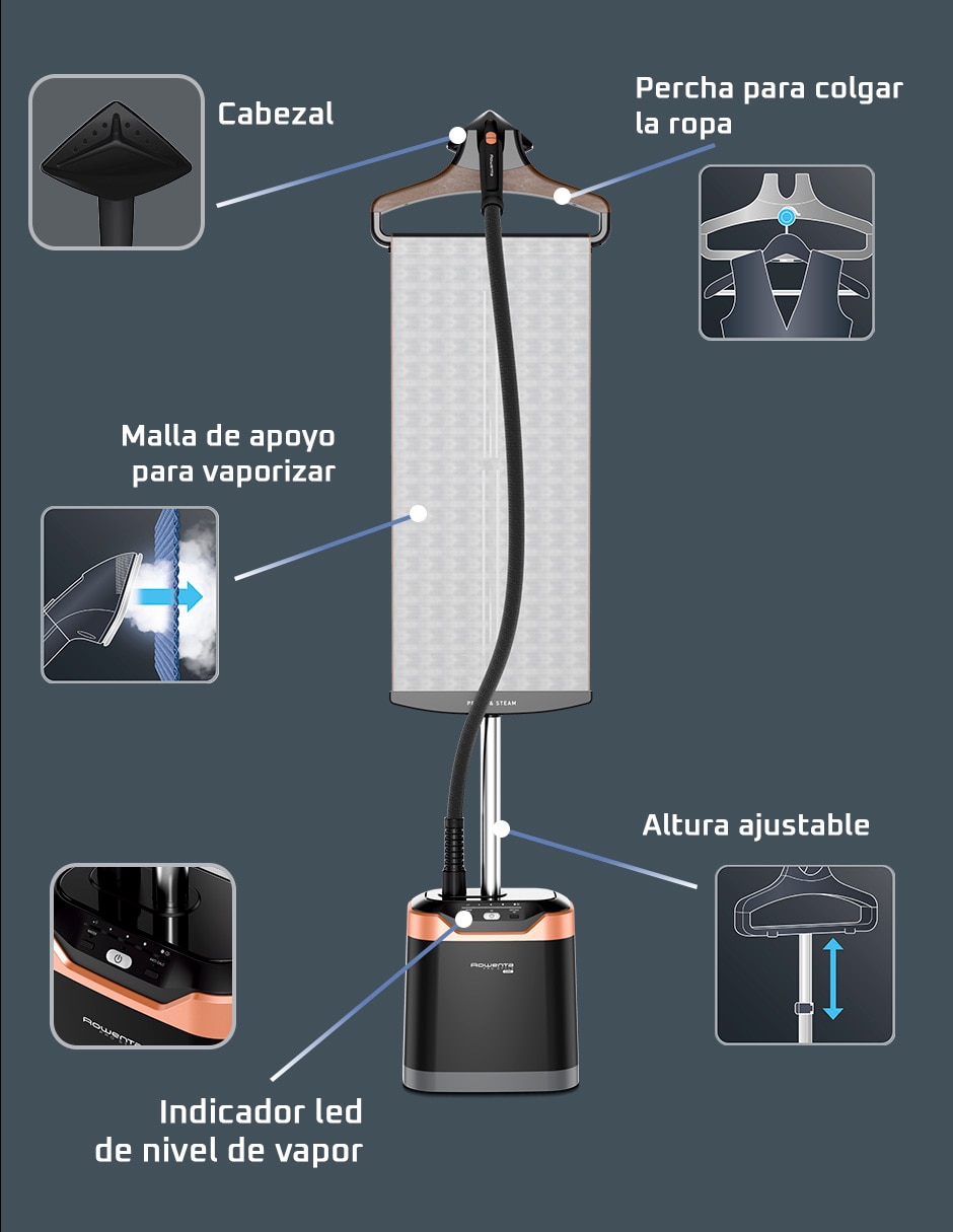 Central de vapor Rowenta pro style care IS8460X1 suela acero inoxidable