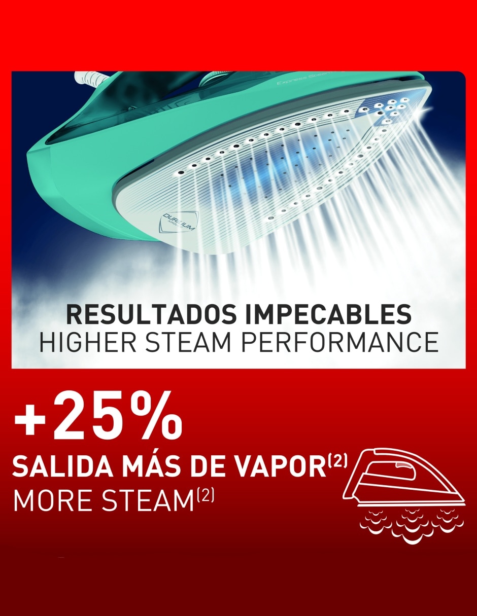 Plancha T-Fal express steam FV2880X0 suela antiadherente