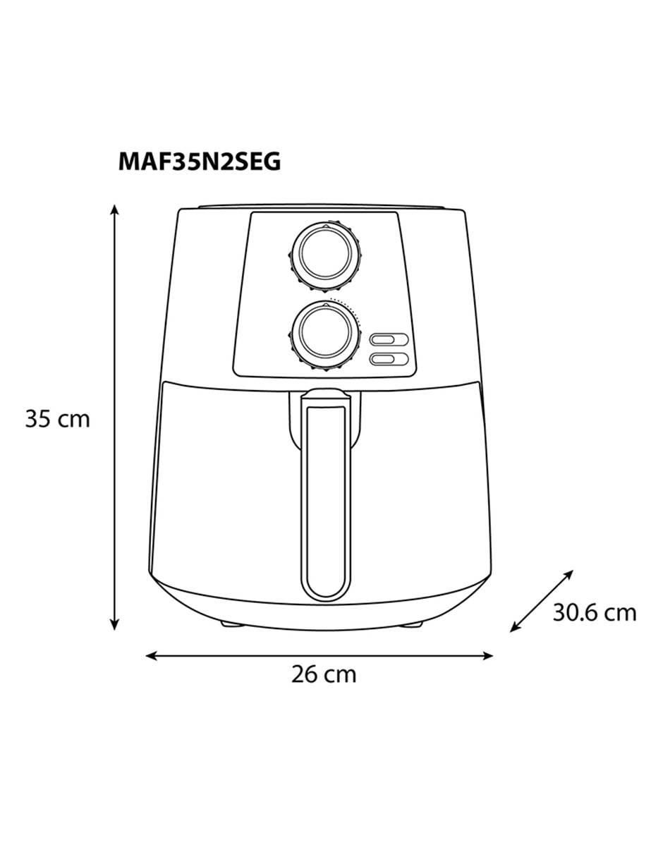 Freidora de aire 3.5 L Maf35N2Seg 6