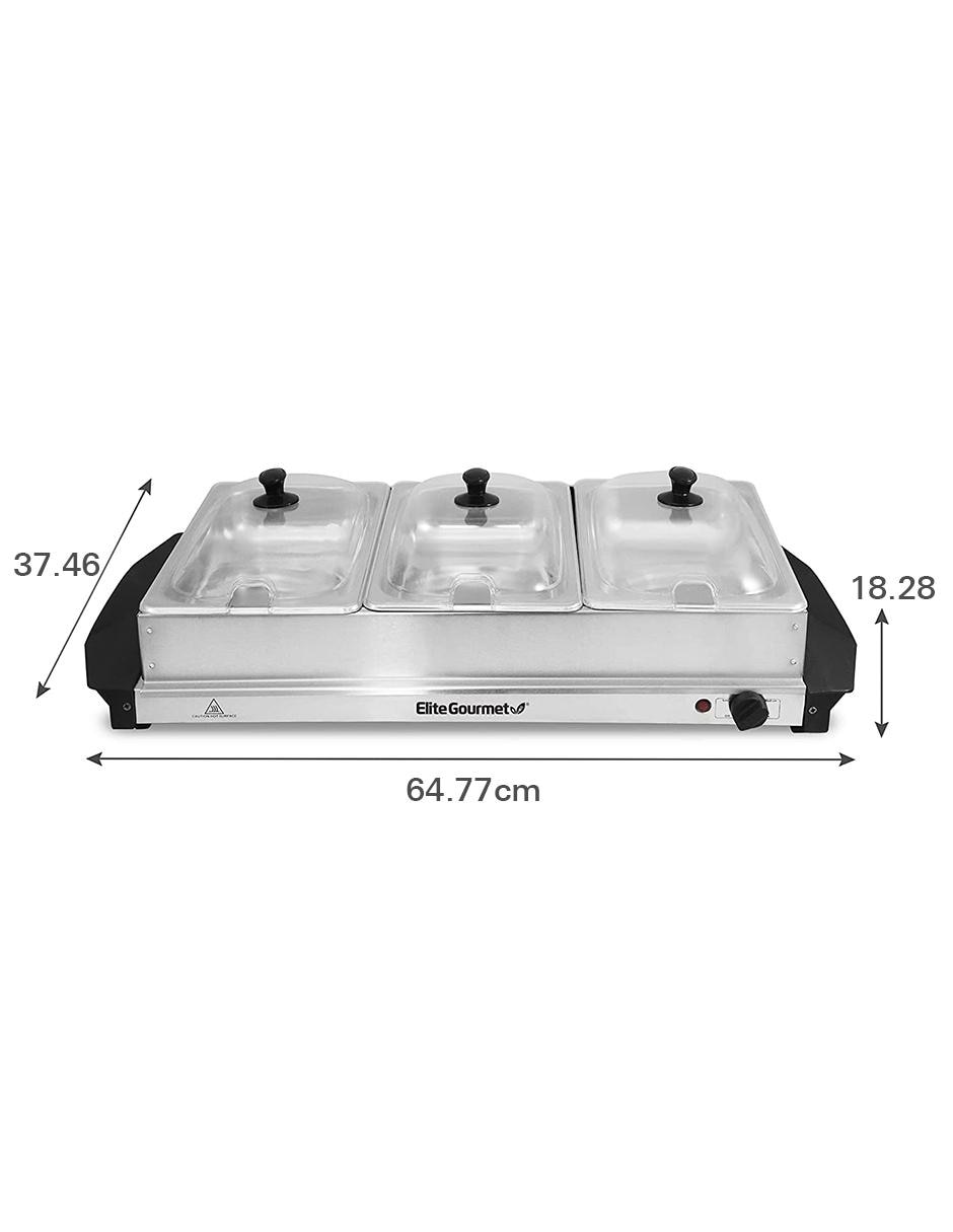 Bufetera eléctrica Elite Cuisine 3 divisiones