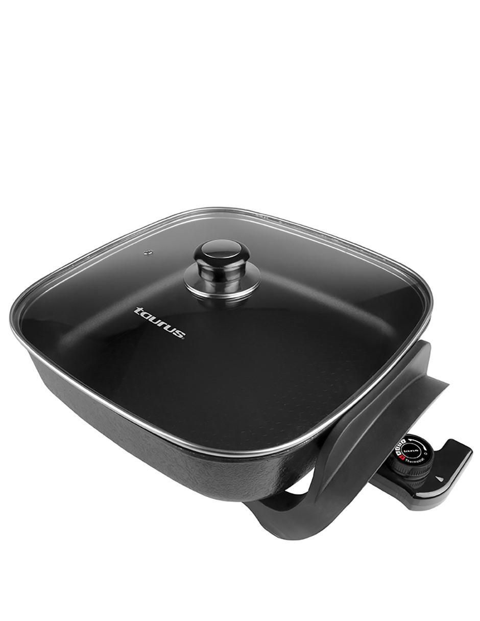 Sartén eléctrico con tapa acero 3