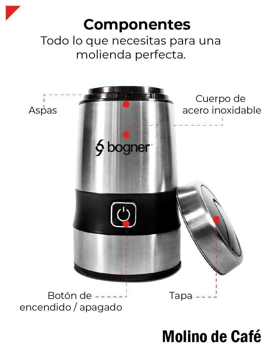 Molino para café Bogner de acero