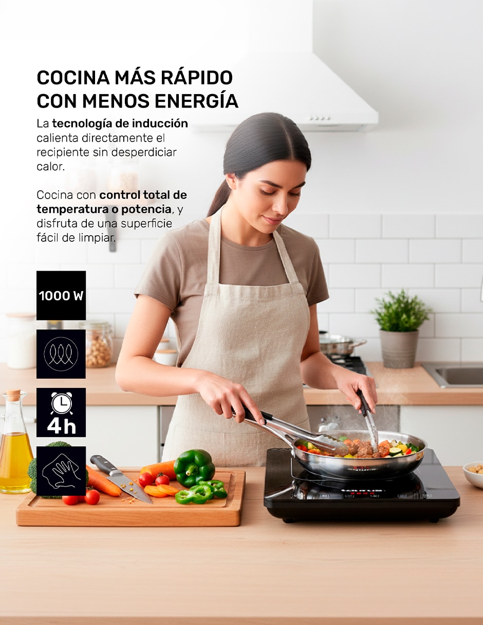 Parrilla de inducción uranus 2000 de vidrio 3
