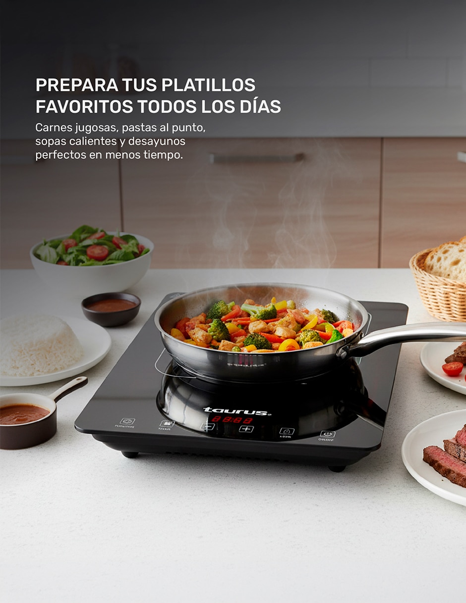 Parrilla de inducción uranus 2000 de vidrio 2
