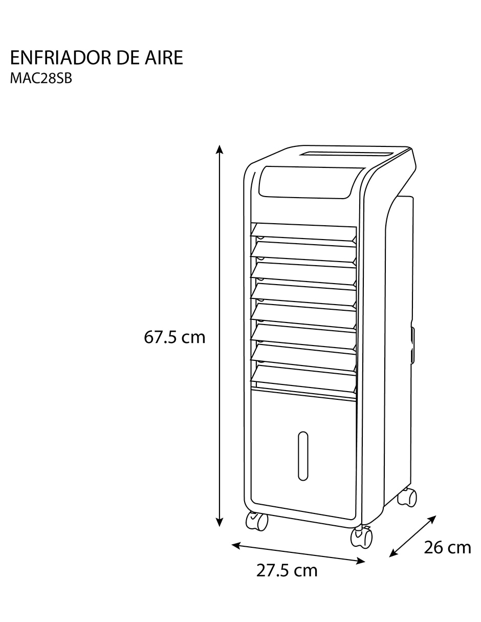 Aire acondicionado portátil Frío MAC28SB 127 V 6