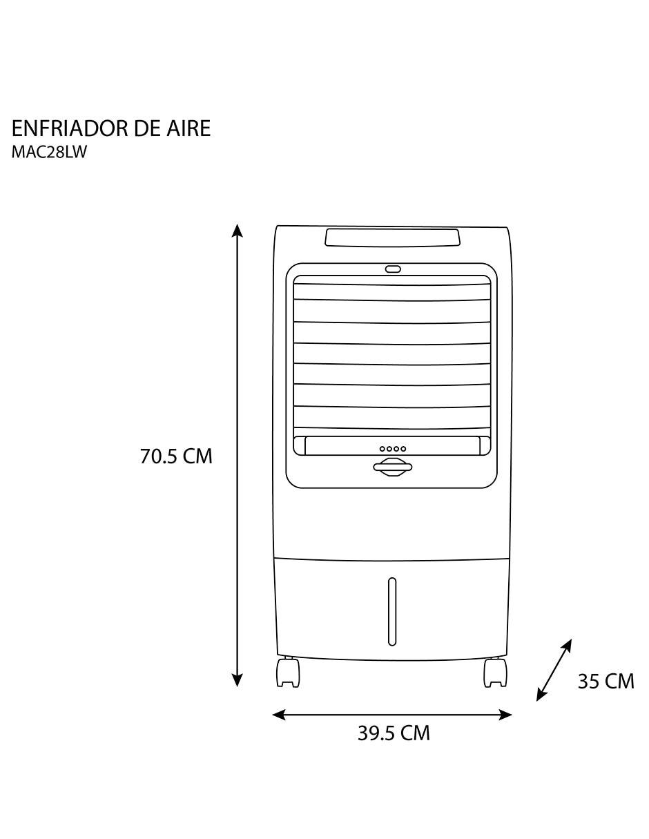 Enfriador evaporativo Midea con control remoto 3 velocidades