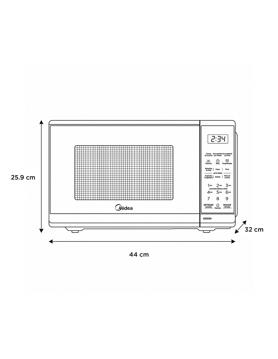 Horno de microondas convencional modelo MMDF07S2BW 0.7 pies cúbicos 7