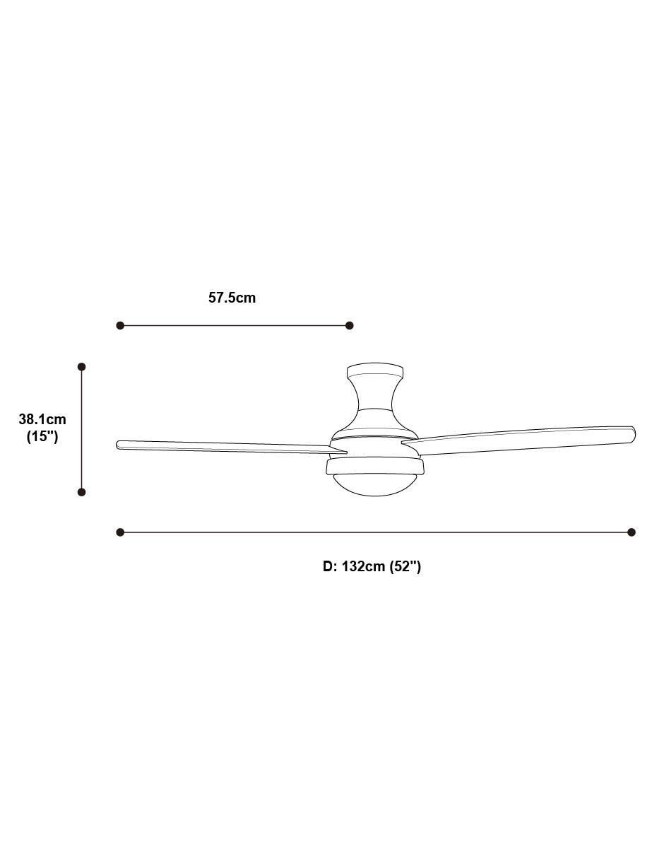 Ventilador de techo con control remoto 3 velocidades 7