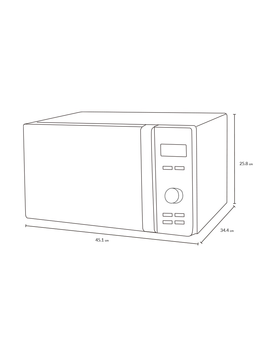 Horno de microondas convencional Winia modelo KOS-61HB de 0.7 pies cúbicos