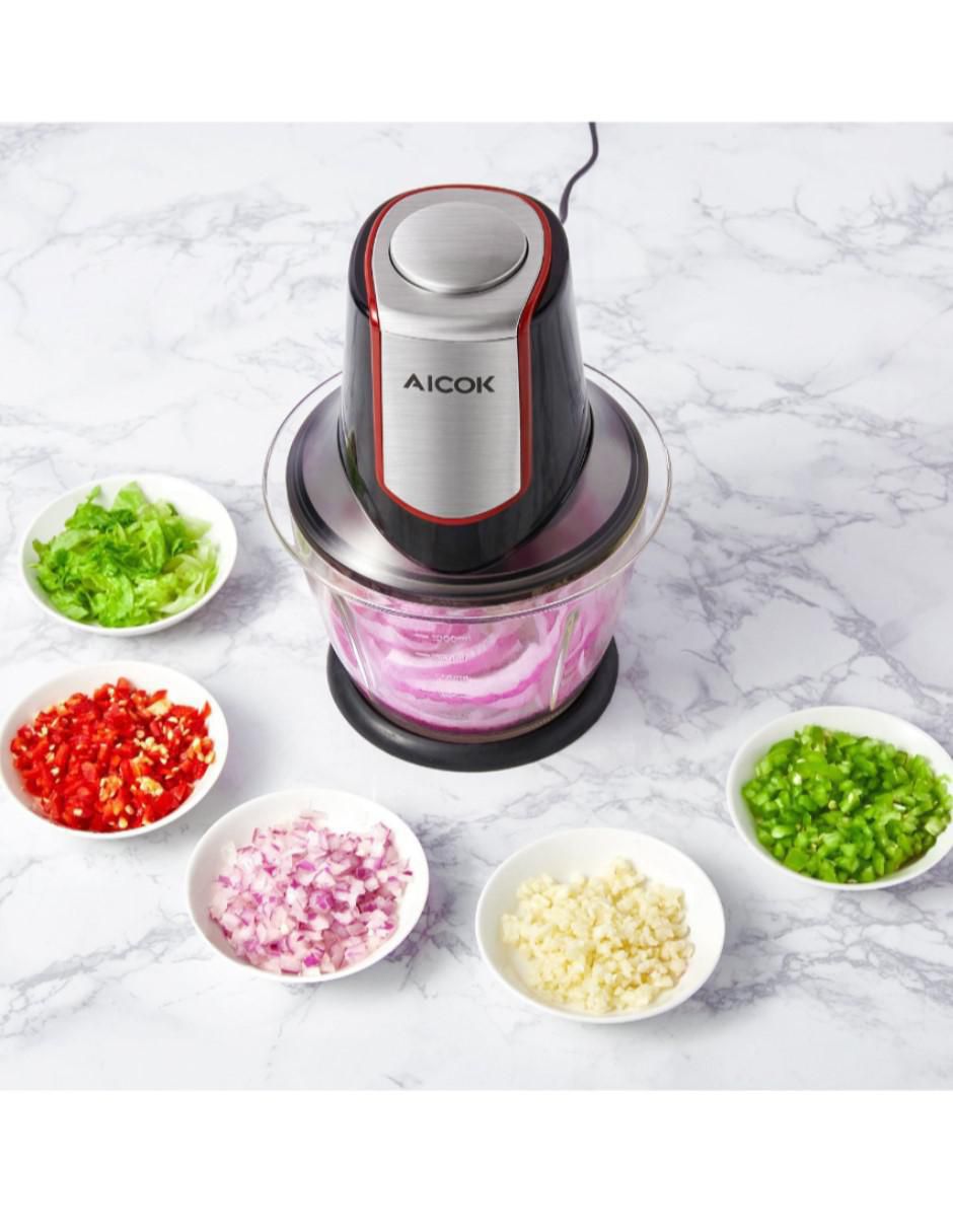 Procesador de alimentos Aicok cuchillas de acero inoxidable