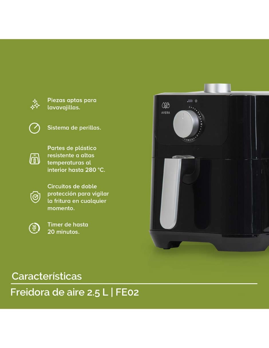 Freidora de aire 2.5 L Fe02