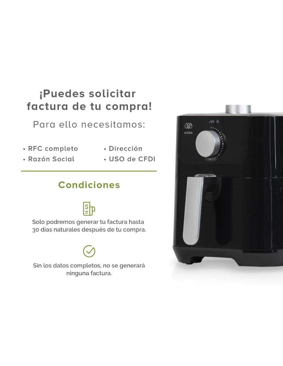 Freidora de aire Avera 2.5 L Fe02