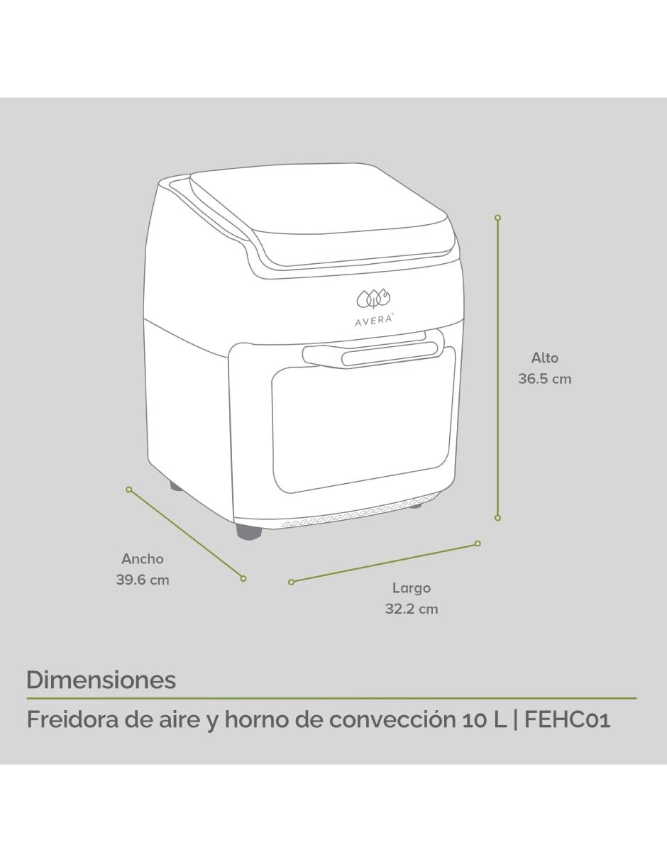 Freidora de aire 10 L Fehc01