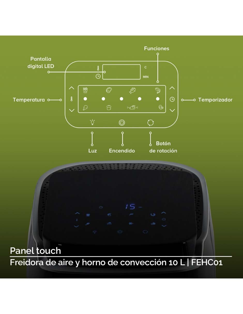 Freidora de aire Avera 10 L Fehc01