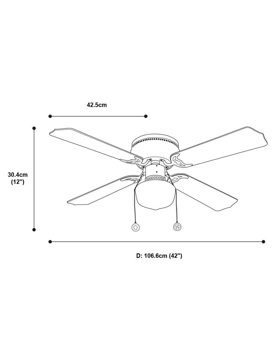 Ventilador de techo 3 velocidades 8