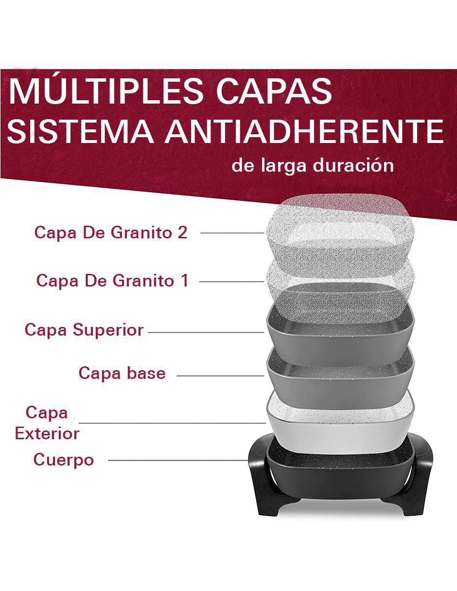Sartén eléctrico con tapa Elite Gourmet de aluminio