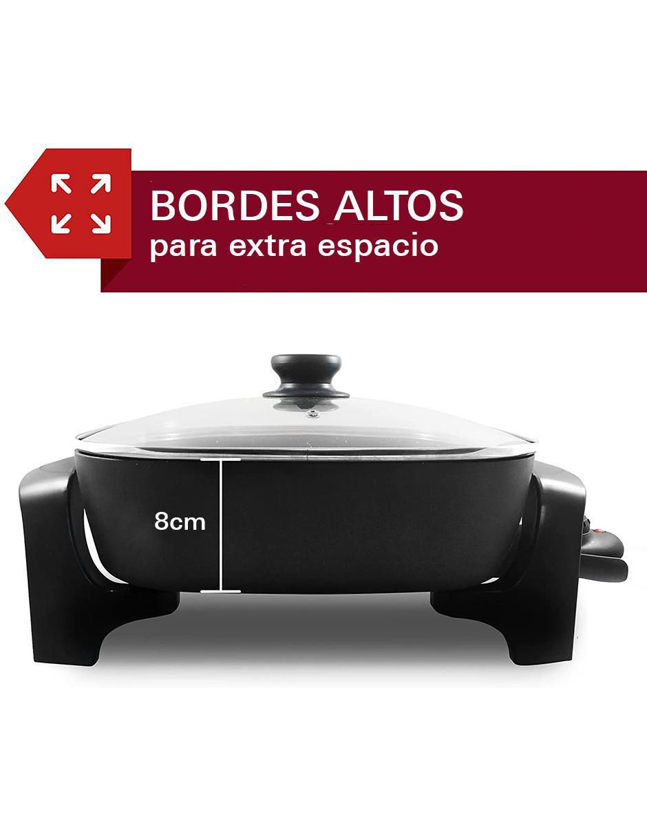 Sartén eléctrico con tapa Elite Gourmet de aluminio