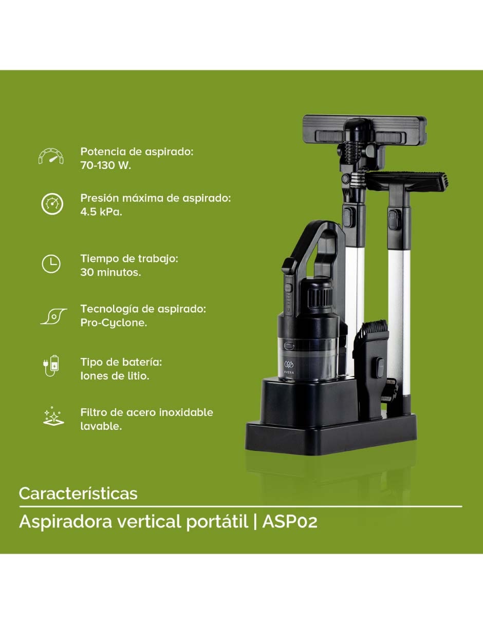 Aspiradora de mano Avera asp02