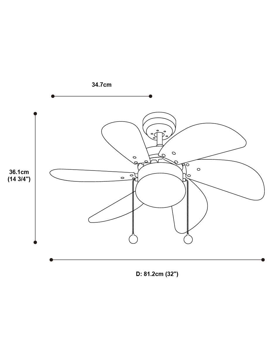 Ventilador de techo 3 velocidades 8