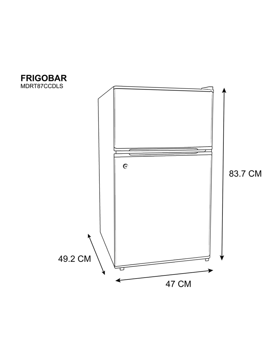 Frigobar Midea Mdrt87ccdls 3 pies cúbicos