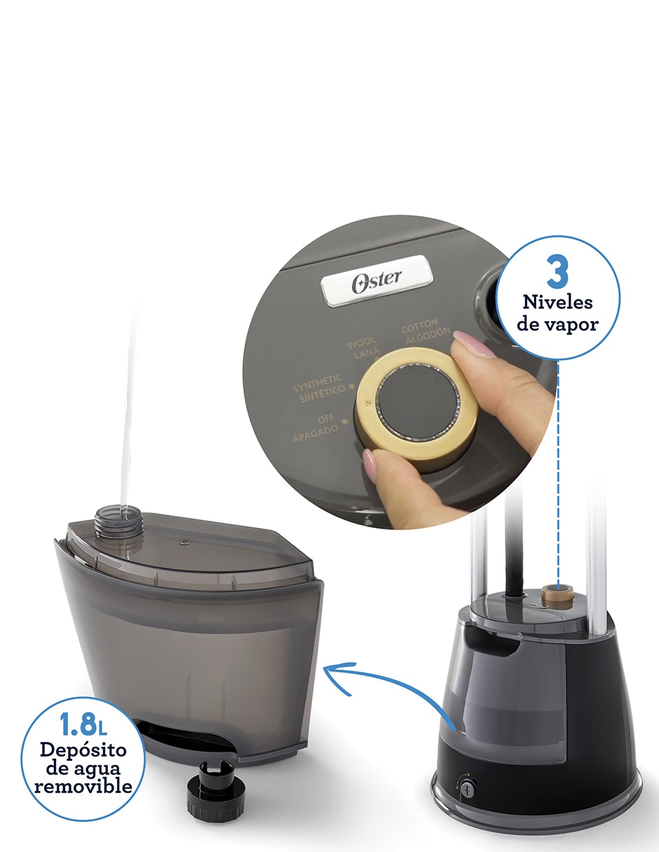 Central de vapor Oster GCSTGS7050-013 suela acero inoxidable
