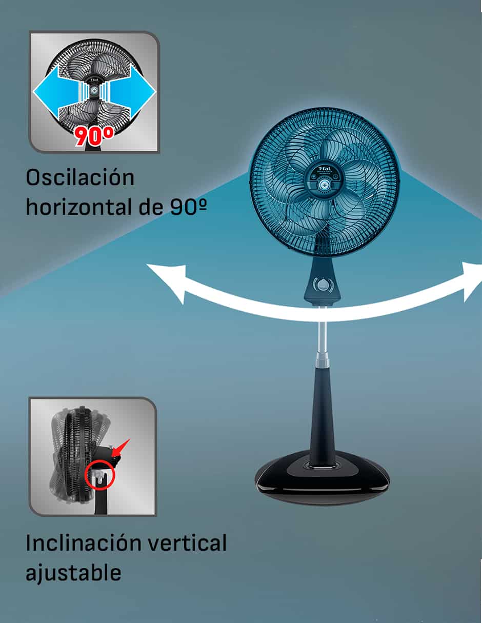 Ventilador de piso T-Fal 3 velocidades