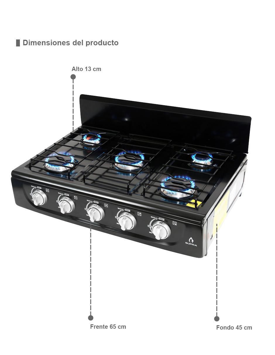 Parrilla Supra 5Q TITAN BLACK de acero