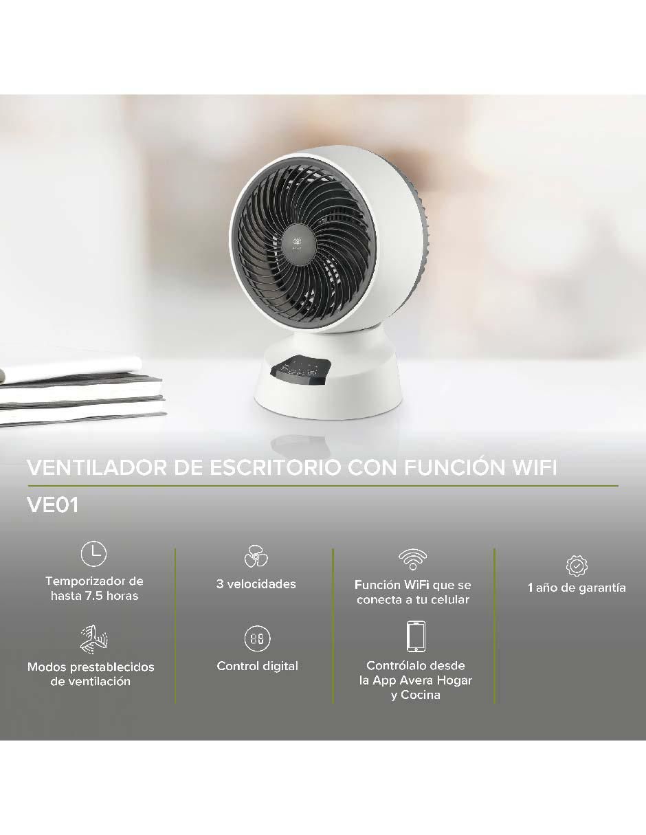 Ventilador de escritorio con control remoto 3 velocidades 5