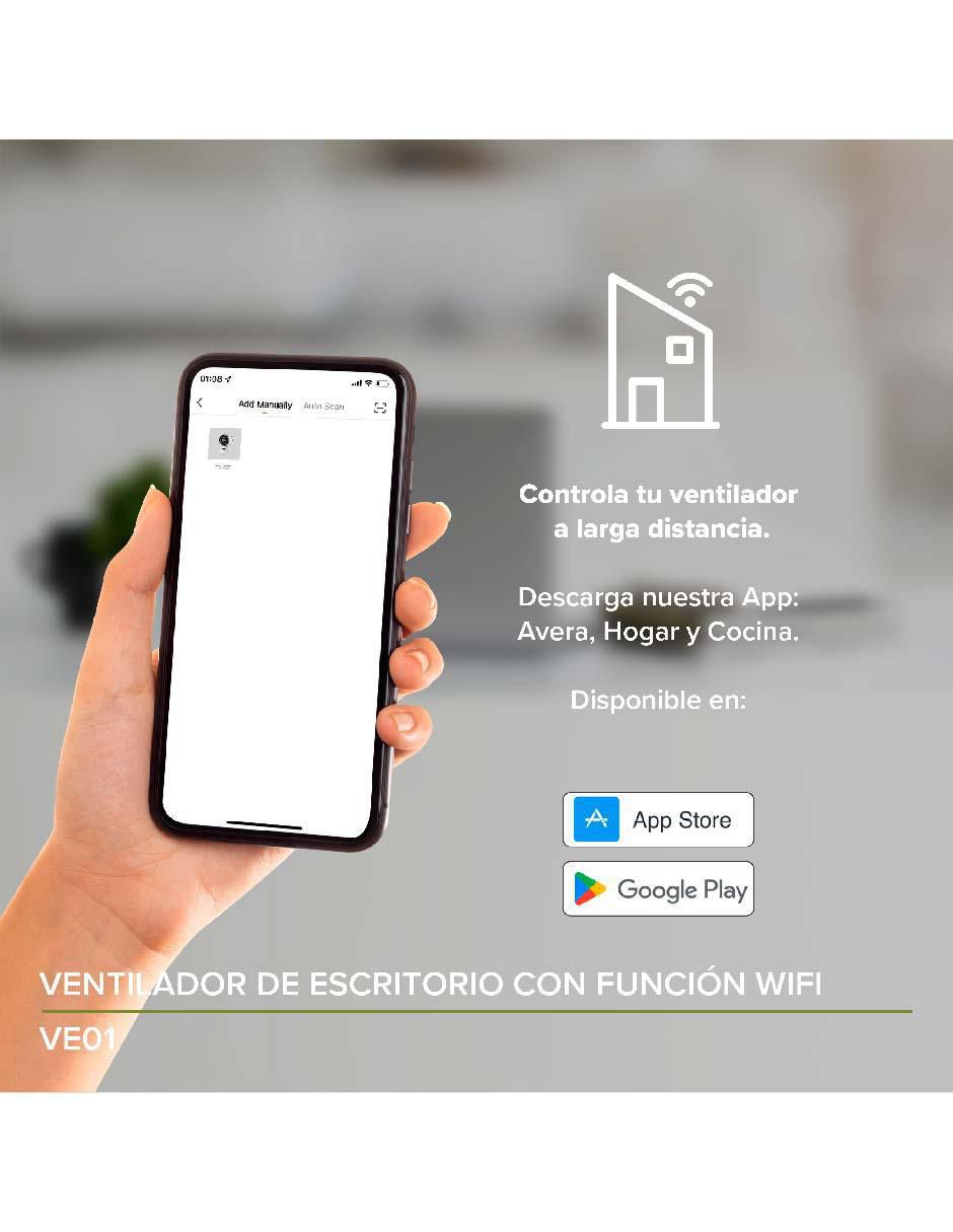 Ventilador de escritorio con control remoto 3 velocidades 2