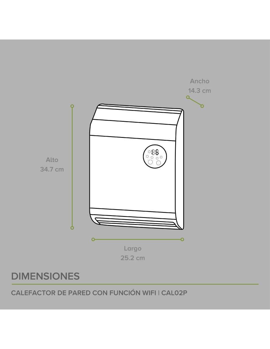 Calefactor de pared eléctrico Avera de 127 V
