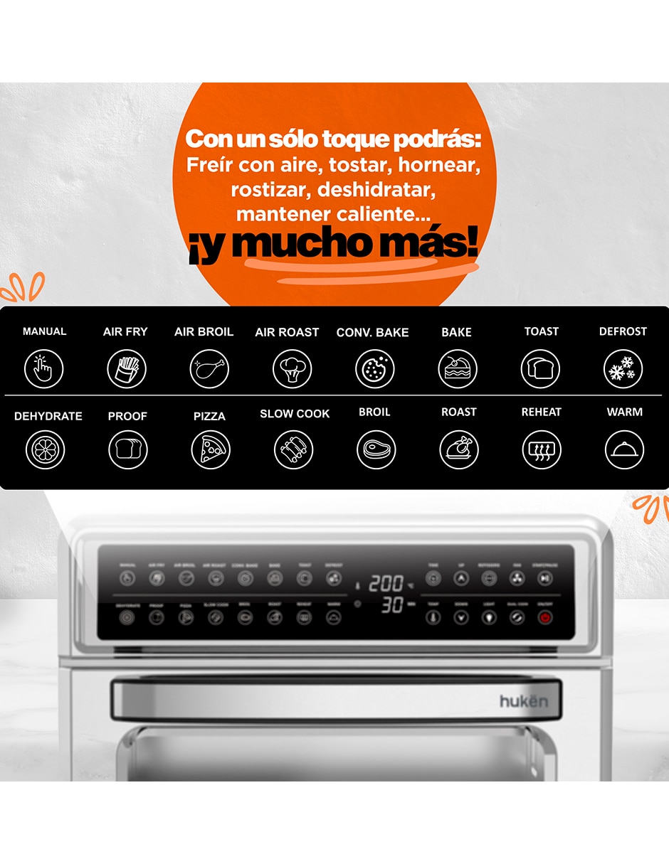 Horno eléctrico freidora Masterchef Mk-afo-20t 20 l