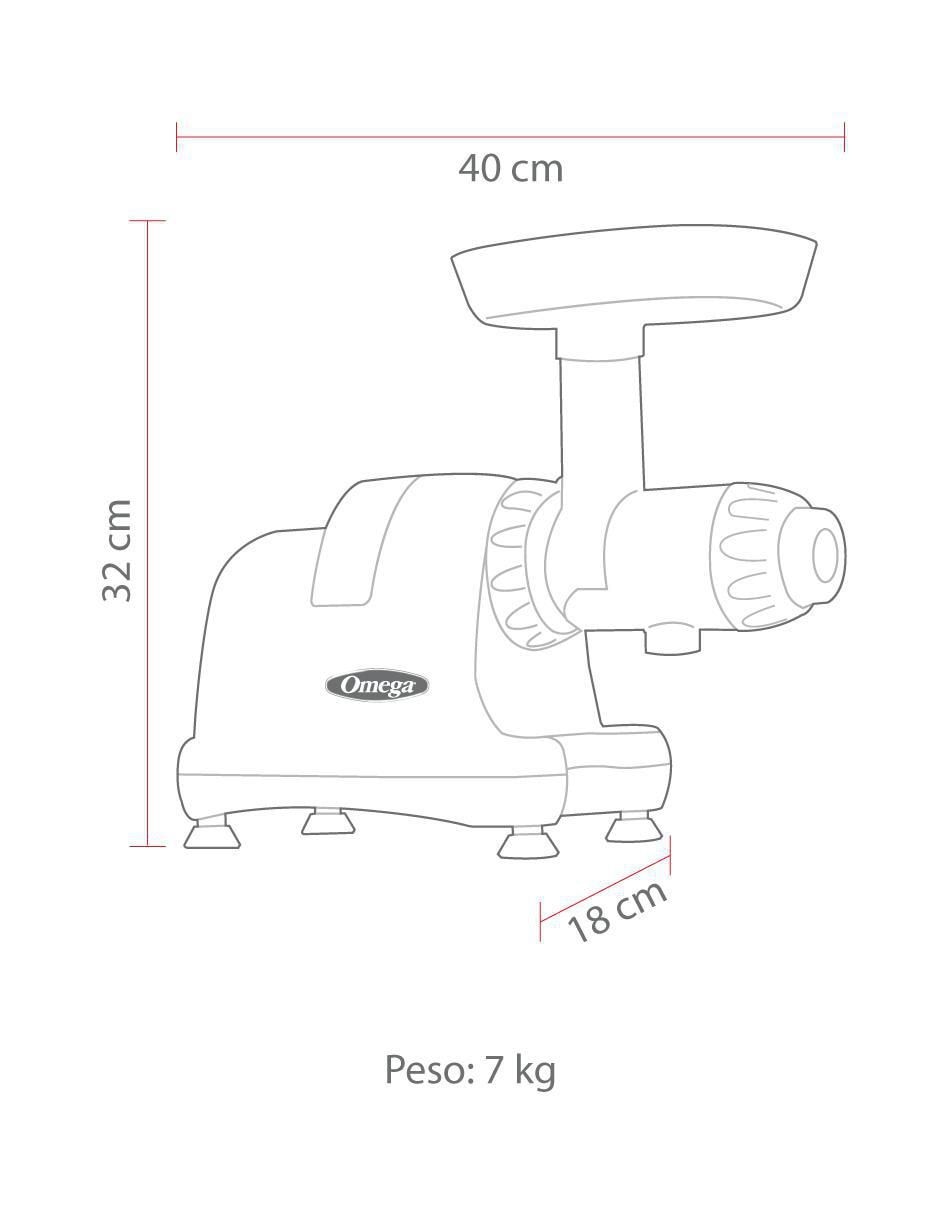 Extractor de jugo Omega Juicers J8006HDC 200 W