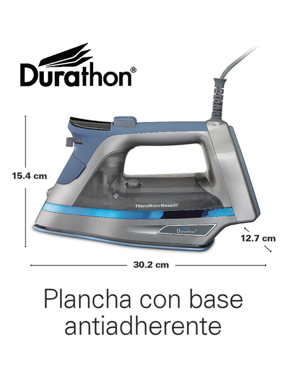 Plancha Hamilton Beach durathon 19910 suela antiadherente