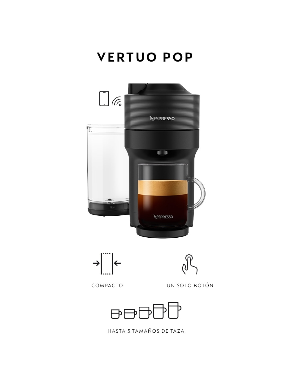 Cafetera multicápsulas Nespresso vertuo pop a3kgdv6-usbk-ne