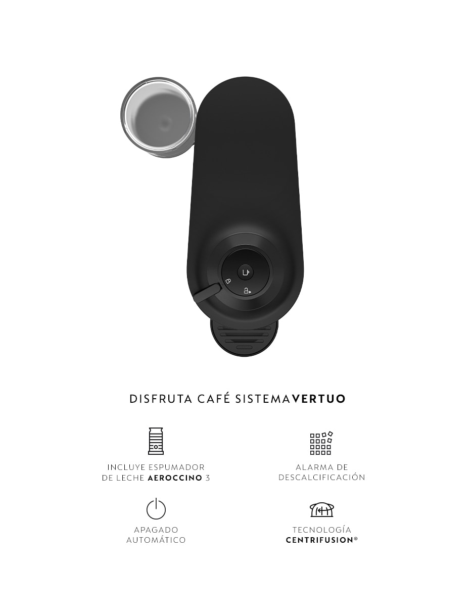 Cafetera multicápsulas Nespresso vertuo pop a3kgdv6-usbk-ne