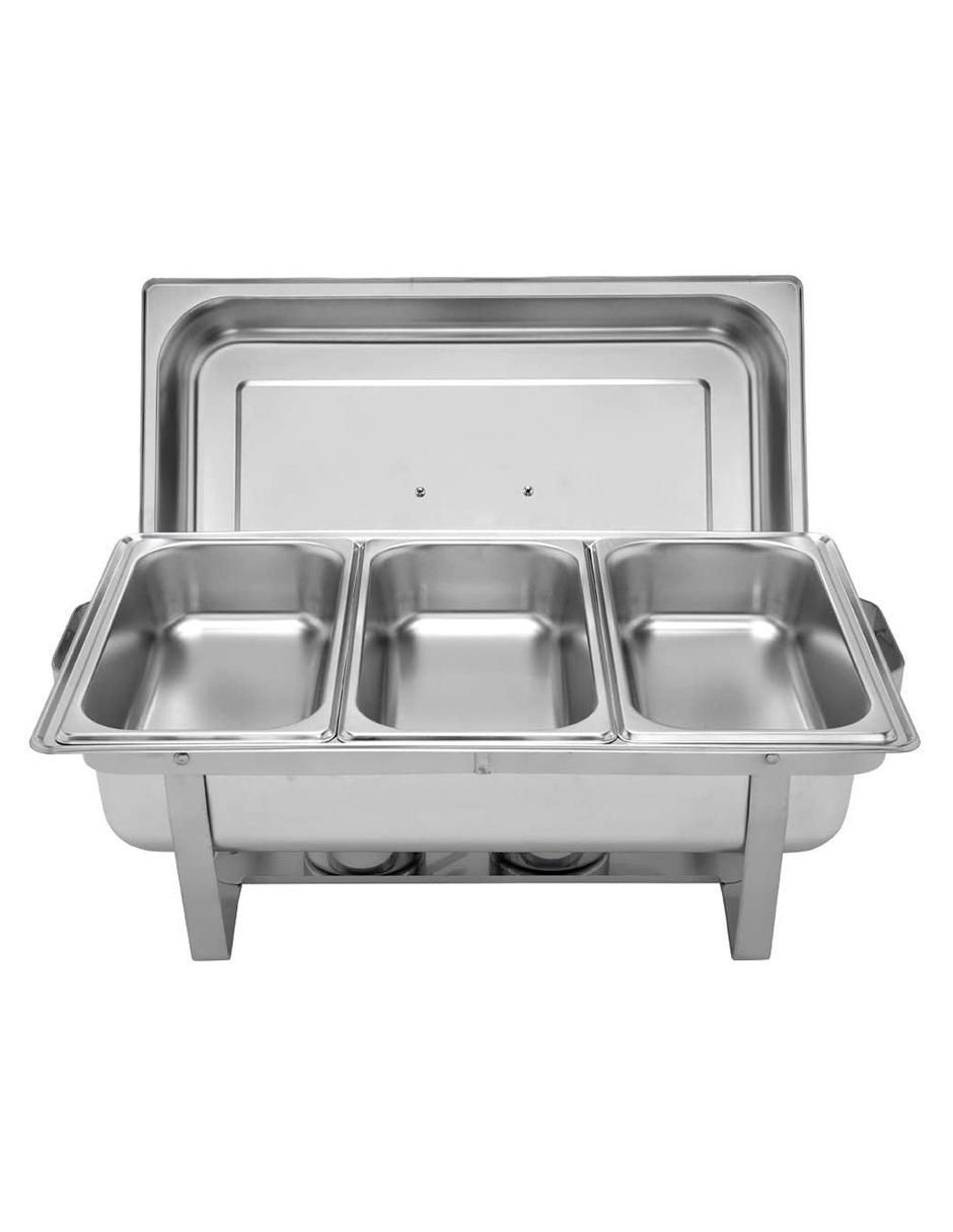Chafer bufetera de acero inoxidable 3 compartimento Chafer bufetera de acero inoxidable 3 compartimento