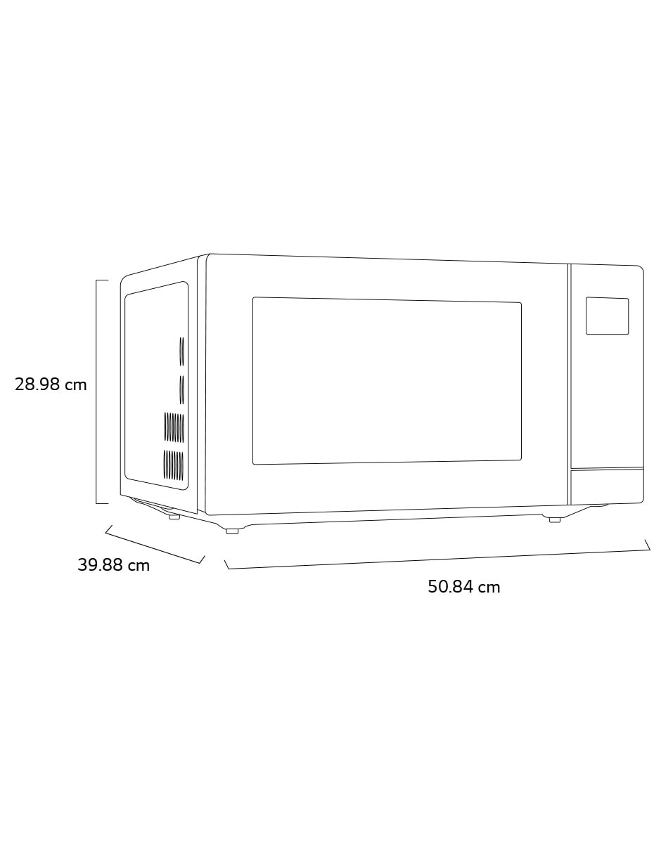 Horno de microondas convencional LG modelo MS3032JAS