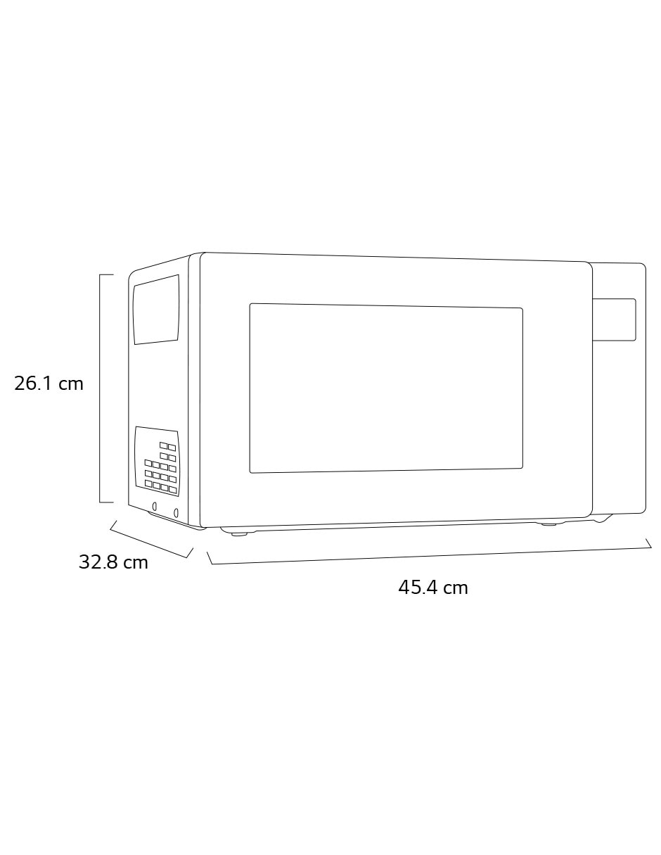Horno de microondas convencional modelo MS2032GAS de 0.7 pies cúbicos 11