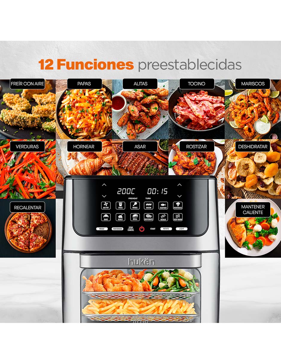 Freidora de aire 12 L Mk-Afo-12T 12