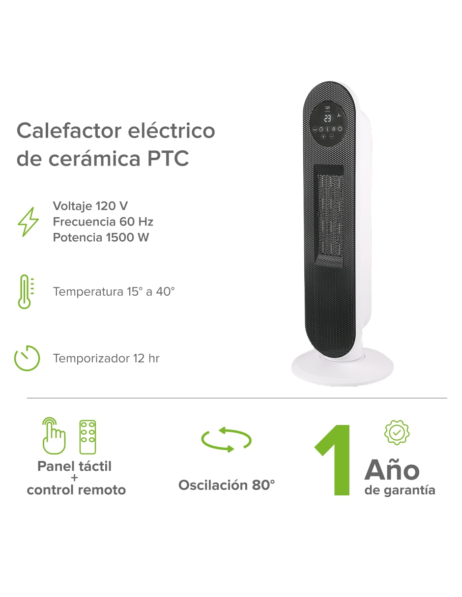 Calefactor torre cerámico torre eléctrico de 120 V 2