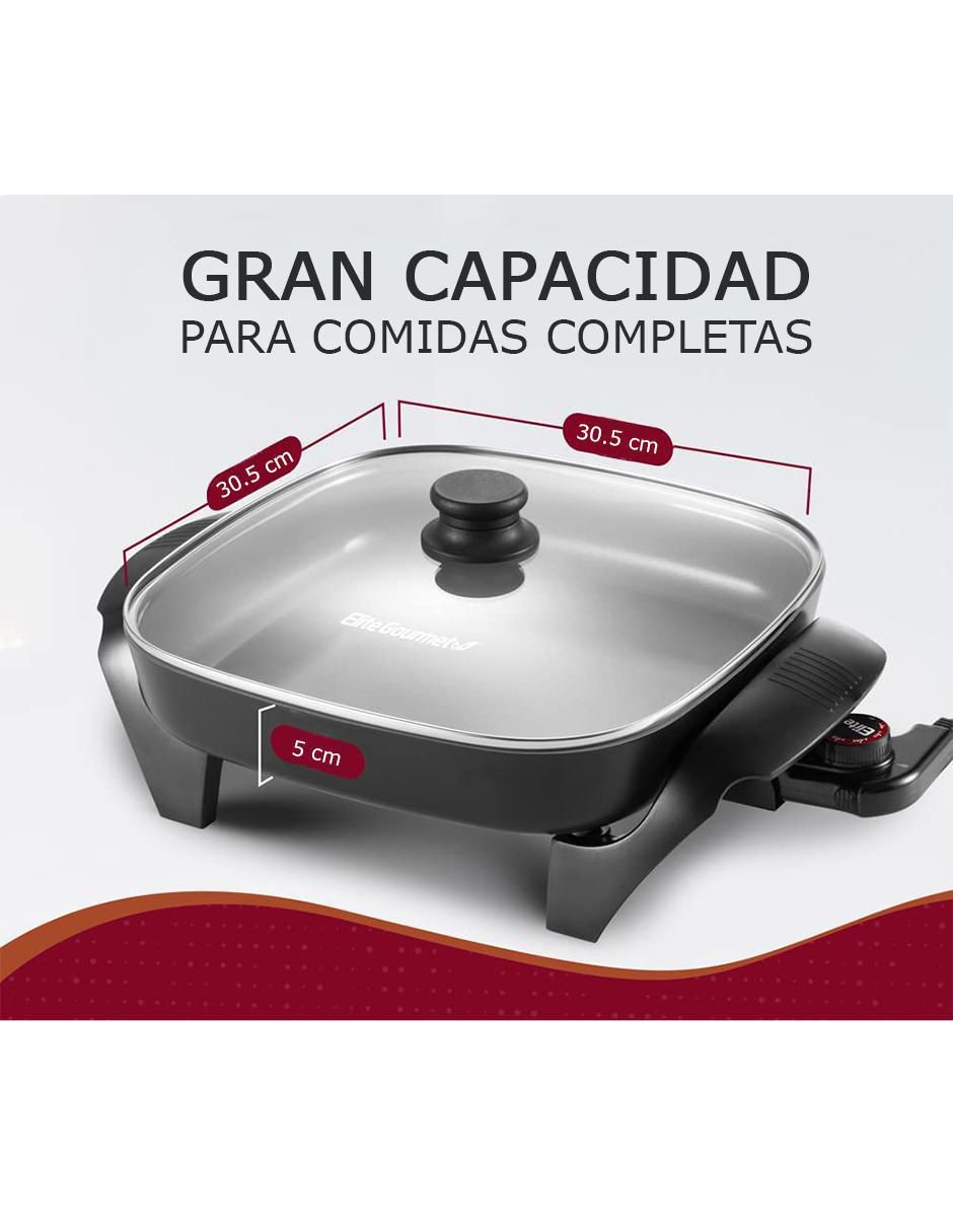 Sartén eléctrico con tapa de aluminio 5