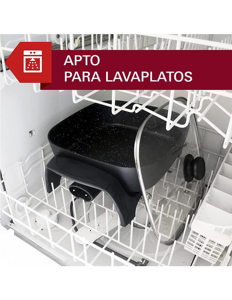 Sartén eléctrico con tapa de aluminio