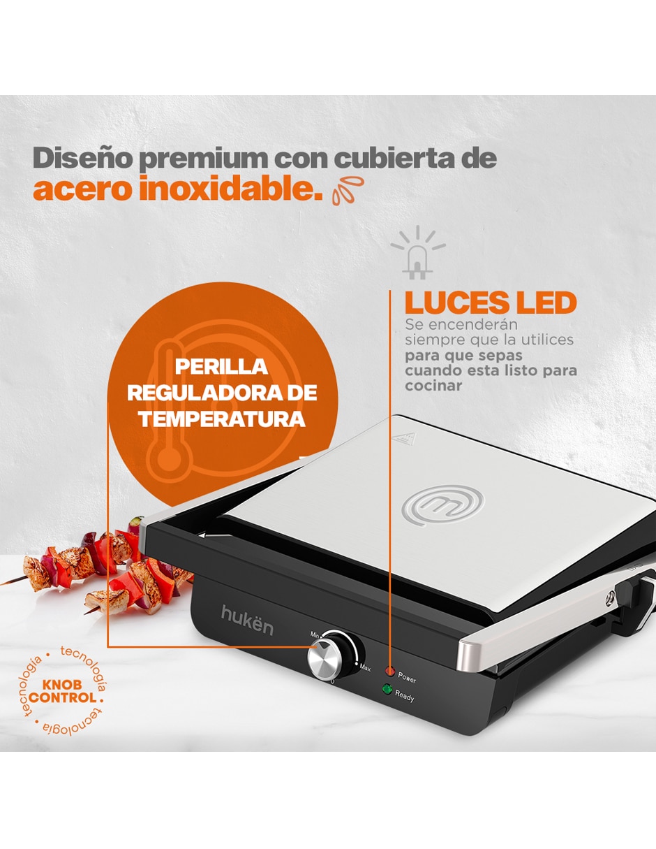 Parrilla eléctrica Masterchef MK-PG-4V2 de acero