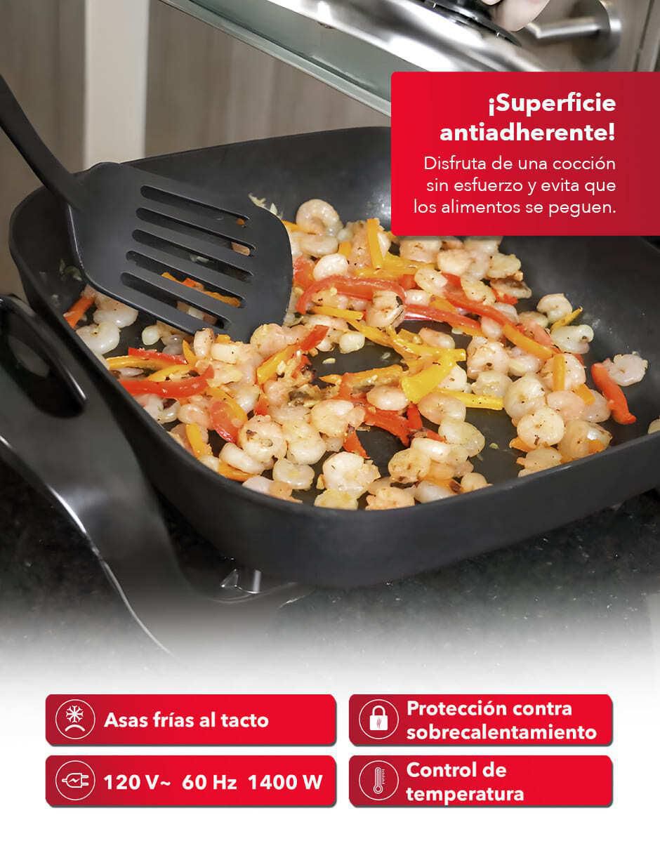 Sartén eléctrico con tapa RC-3030C de cerámica 7