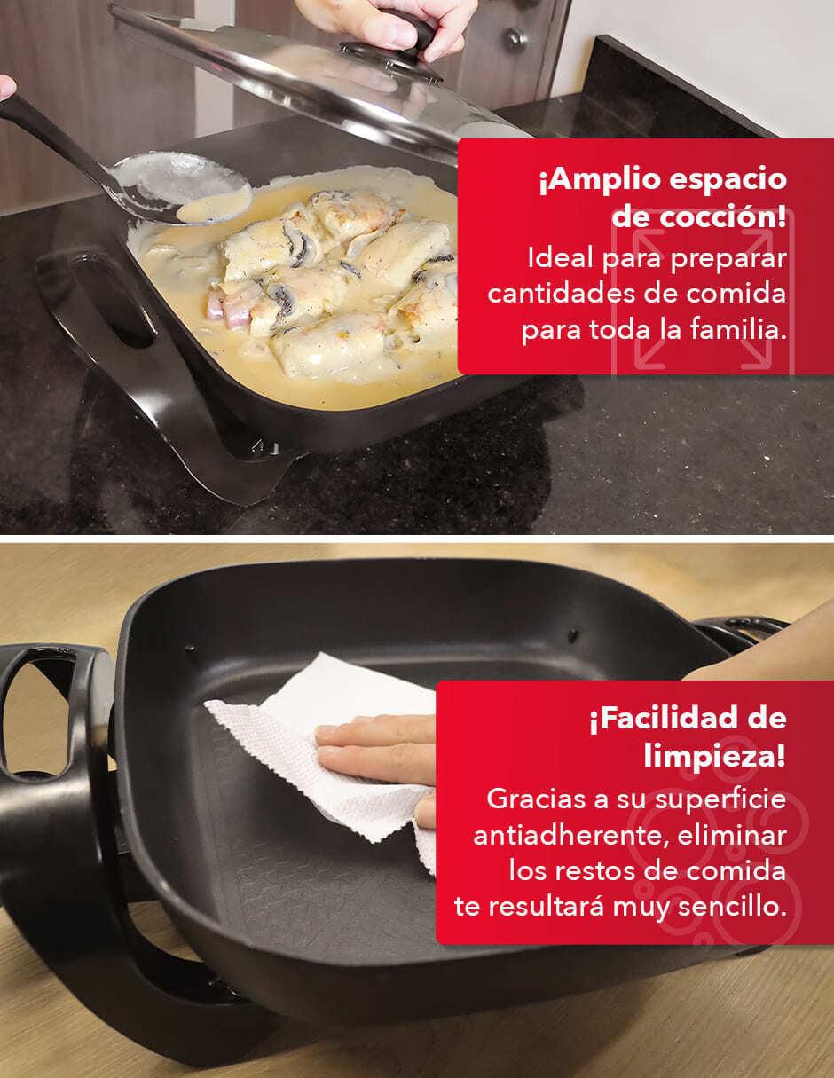 Sartén eléctrico con tapa RC-3030C de cerámica 4
